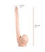 515 Line Strong Suction Cup Dildo 32cm - Flesh & Black, PVC Safe, Easy Clean