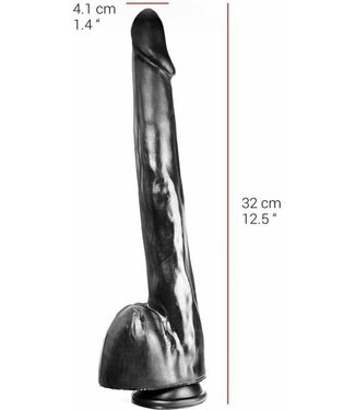 515 Line 32 cm PVC Dildo with Suction Cup - Flesh & Black, Safe & Easy to Clean
