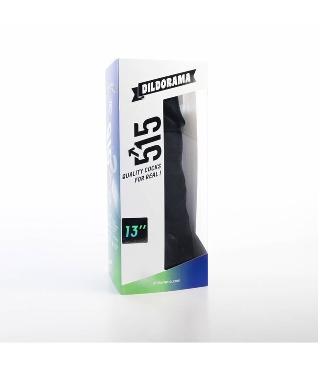 515 Line Dildo 32 cm Met Sterke Zuignap In Vlees of Zwart - 100% PVC Veilig
