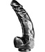 515 Line Langer Dildo 34,5 cm mit Saugnapf – Hautfarben & Schwarz, 100% PVC