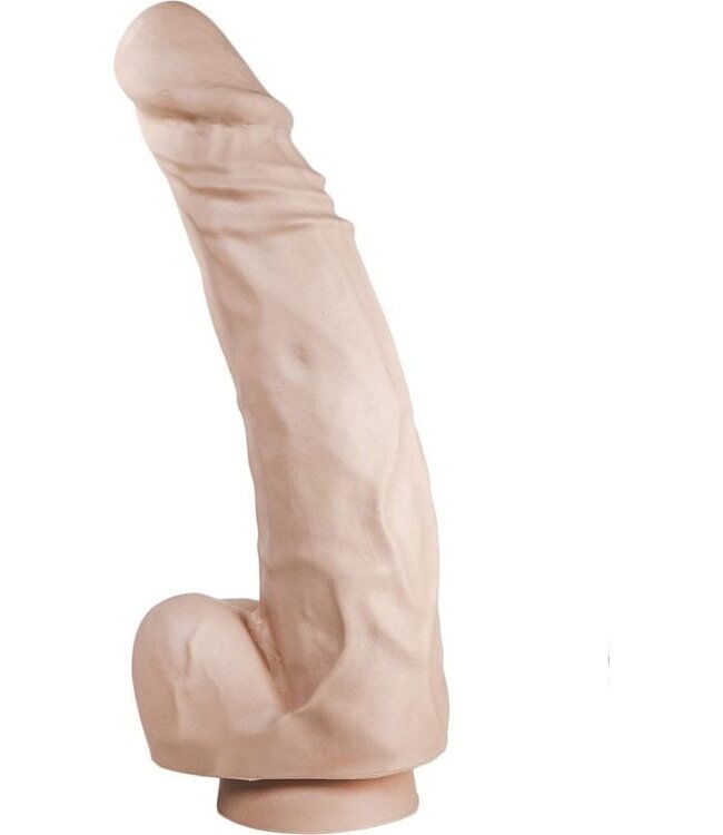 515 Line Realistische Dildo Met Zuignap 34,5 x 7 cm - PVC, Huidkleur en Zwart