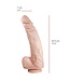 515 Line Langer Dildo 34,5 cm mit Saugnapf – Hautfarben & Schwarz, 100% PVC