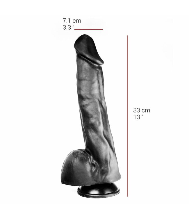 515 Line Versatile Dildo with Strong Suction Cup - 33cm, Flesh & Black Options