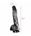 515 Line Versatile Dildo with Strong Suction Cup - 33cm, Flesh & Black Options