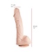 515 Line Vielseitiger Dildo mit starken Saugnapf – 33 cm in Hautfarbe oder Schwarz