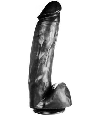 515 Line 35.5 cm Waterproof Dildo with Suction Cup - Flesh & Black PVC Safe