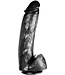 515 Line 35.5 cm Waterproof Dildo with Suction Cup - Flesh & Black PVC Safe