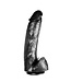 515 Line Dildo Met Zuignap 35,5 cm Ftalatenvrij PVC Vlees En Zwart