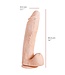 515 Line Dildo Met Zuignap 35,5 cm Ftalatenvrij PVC Vlees En Zwart
