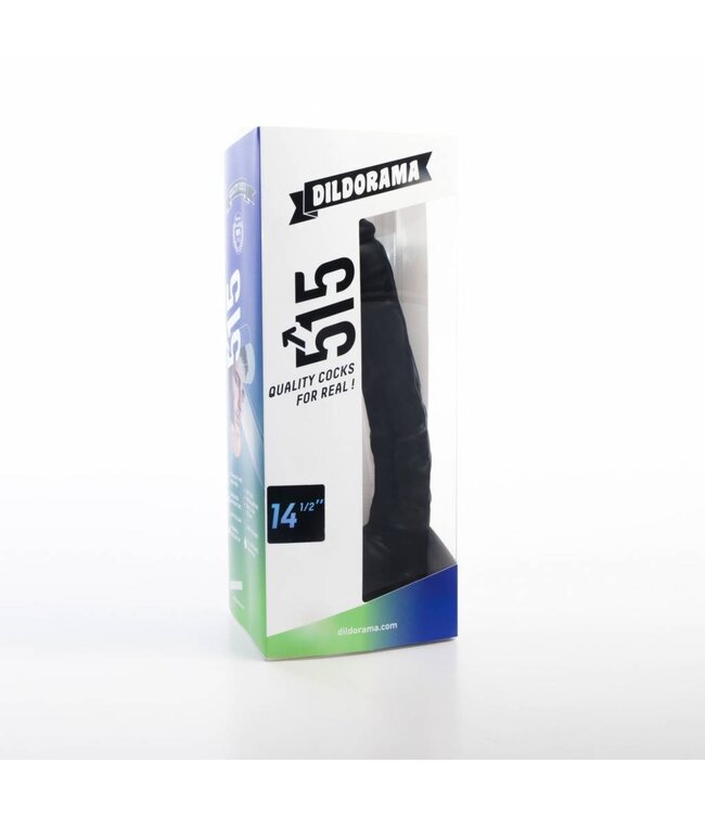 515 Line Robuster Dildo 35,5 cm mit starkem Saugnapf – Hautfarben & Schwarz