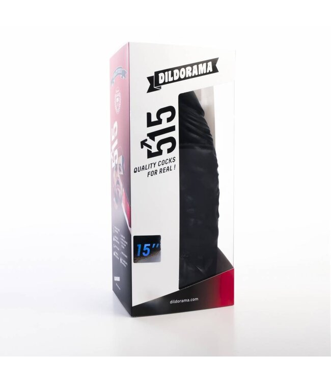 515 Line 37 cm Suction Cup Dildo - Flesh & Black, Safe PVC, Easy Clean