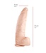 515 Line 38 cm Dildo with Suction Cup - Flesh & Black, Safe PVC, Easy Clean