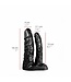 515 Line Dubbele Dildo 18 & 13 cm Huid- en Zwartkleurig PVC Veilig & Duurzaam
