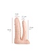 515 Line Double Dildo 18/13 cm - Safe PVC in Flesh & Black for Double Fun