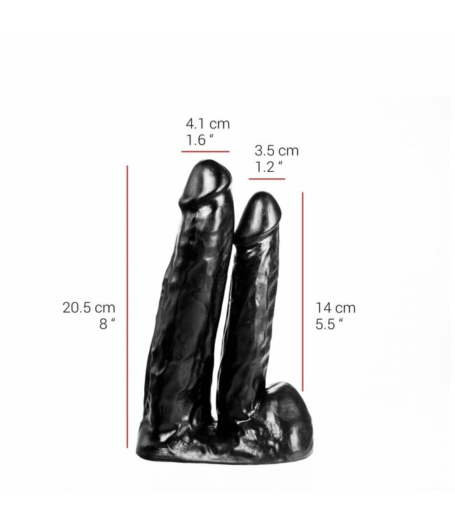 515 Line Luxurious Double Dildo Set - 20.5cm & 14cm - Safe PVC, Easy Clean