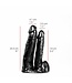 515 Line Dubbele Dildo Set 20,5 cm & 14 cm in Vlees en Zwart PVC Veilig