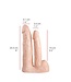 515 Line Dubbele Dildo Set 20,5 cm & 14 cm in Vlees en Zwart PVC Veilig