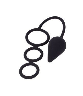KIOTOS X KIOTOS X Siliconen 3-Ringen Anale Plug Met Stevige Grip 6 cm