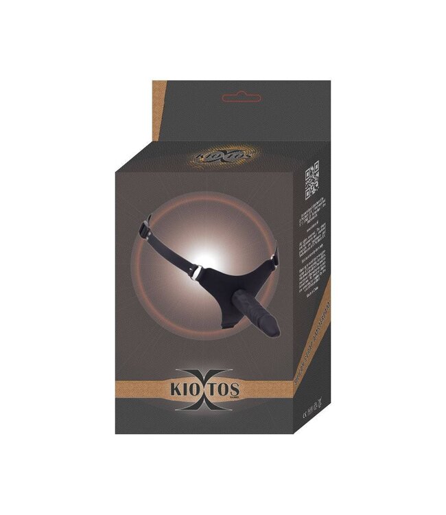 KIOTOS X Kiotos X Kinky 12cm Silicone Strap-On Dildo - Grooved Design, Black