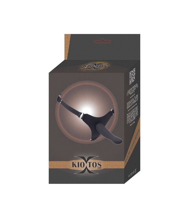 KIOTOS X Kiotos X Siliconen Strap-On Dildo Zwart 7 cm Met Groeven En Bolletjes