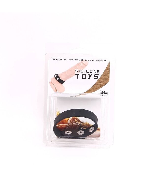 KIOTOS X Kiotos X Verstelbare Siliconen Cockstrap Met Drukknoopjes En Zijdezachte Afwerking