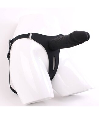 KIOTOS X Siliconen Realistische Big Black Strap-On Voorbinder Met Verstelbare Slip S-XXL