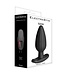 ElectraStim ElectraStim Silicone Noir Large Handsfree E-Stim Buttplug Met Geribbelde Textuur
