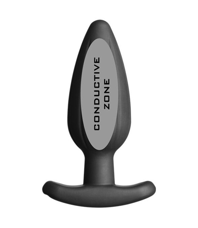 ElectraStim ElectraStim Silicone Noir Large Handsfree E-Stim Buttplug Met Geribbelde Textuur