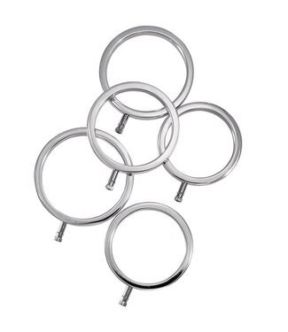 ElectraStim ElectraStim Solid Metal Cock Ring Set 5 Maten Met Elektro Stimulatie