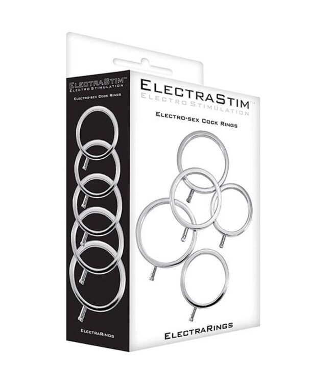 ElectraStim ElectraStim Solid Metal Cock Ring Set 5 Maten Met Elektro Stimulatie