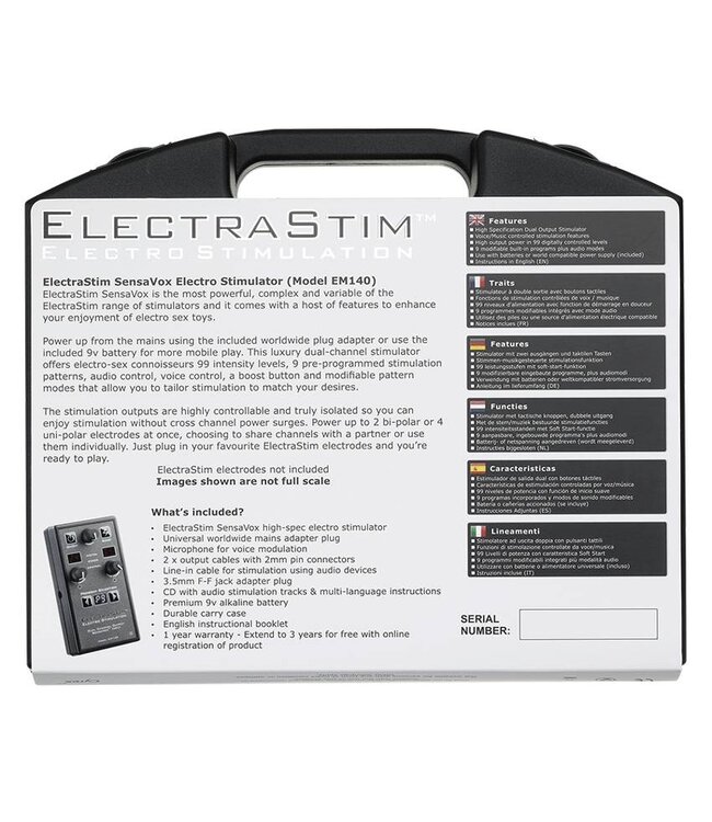 ElectraStim SensaVox EM140 – Elektrisierender Audio-Stimulator mit 99 Intensitätsstufen