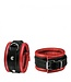 Kiotos Leather Red 5cm Ankle Cuffs - Cool & Sexy Strong Leather for Him & Her