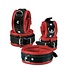 Kiotos Leather Kiotos Enkelboeien Van Europees Leer Met Studs En D-Ring – 5 cm Rood