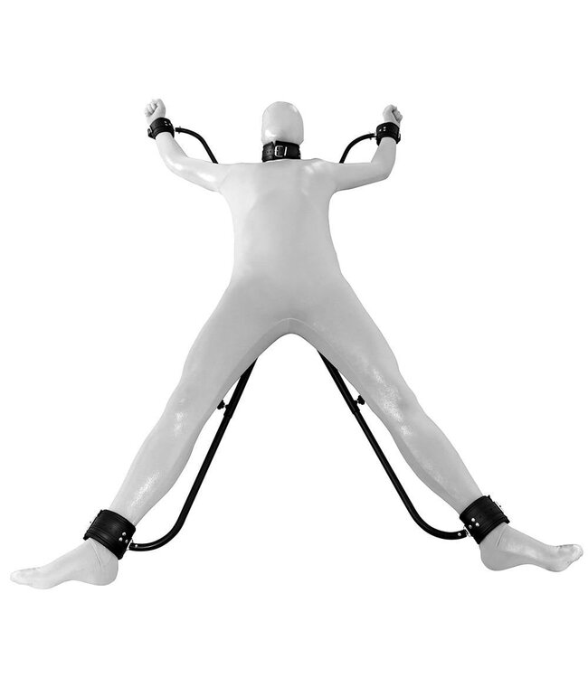 Kiotos Deluxe Rotatable St. Andrew's Cross with Leather Cuffs & Storage Bag - Portable Fun