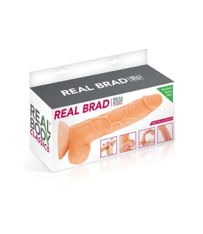 Real Body Real Body Flexibele Dildo 20,2 cm Met Zuignap En Bewegende Voorhuid