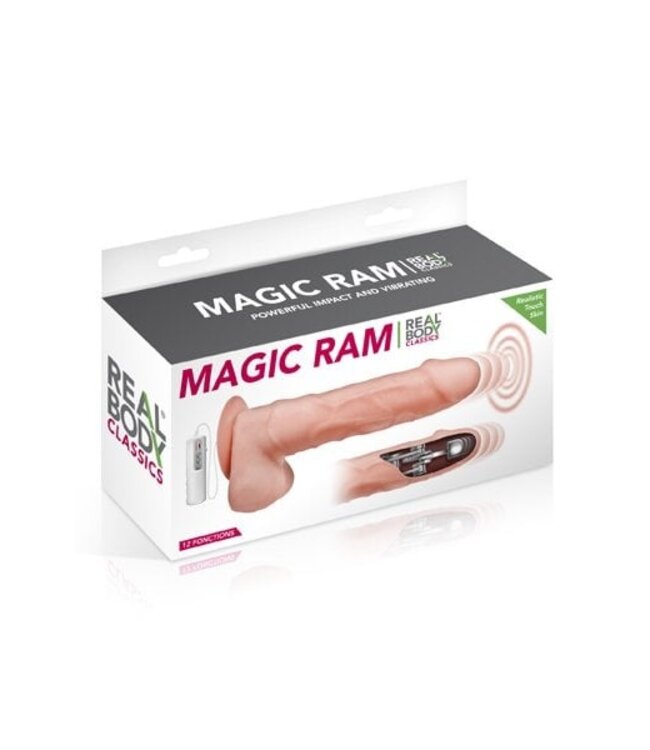 Real Body Magic Ram Vibrator - Lifelike with Remote & 12 Powerful Functions