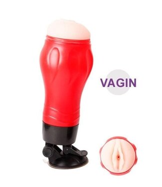 Real Touch Zuignap Masturbator Met Strakke Realistische Vagina