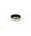 Kiotos Leather Rainbow Leather Cock Strap - Black & Yellow with Color Options