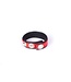 Kiotos Leather Kiotos Leather Leren Cock Strap Met Regenboogkleuren – Zwart en Rood