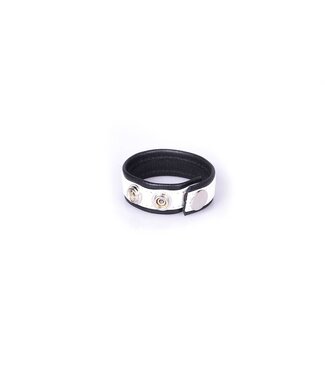 Kiotos Leather Rainbow Leather Cock Strap - Black & White | Choose Your Colour!