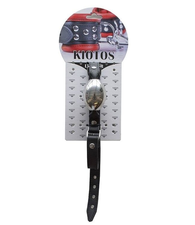 Kiotos Leather Kiotos Aluminium Gag Met Zachte Verstelbare Lederen Riem 4,5 cm