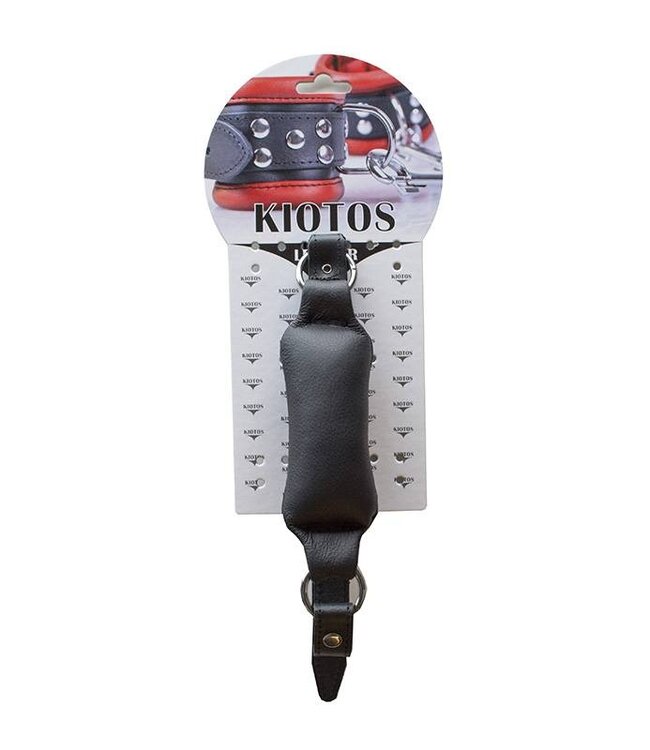 Kiotos Leather Kiotos Gag me Schwarz – Eleganter Leder-Mundknebel für abenteuerliche Paare