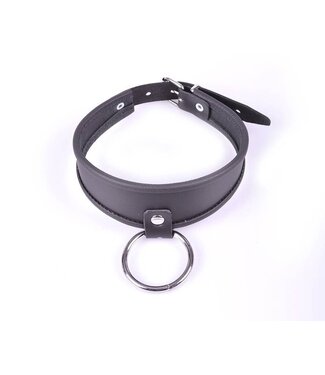 Kiotos Leather Elegant European Leather Collar with O-Ring for Accessories - Unisex
