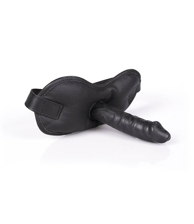 Kiotos Leather Kiotos Mundstück aus schwarzem Leder mit Penisdesign – Robust & Pflegeleicht