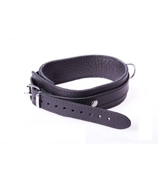 Kiotos Leather Kiotos Duurzame Rood Leren Halsband Met Zwarte Buitenlaag En D-Ring