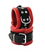 Kiotos Leather Kiotos Leather Lederen Handboeien Met Studs En D-Ring 6,5 cm Rood