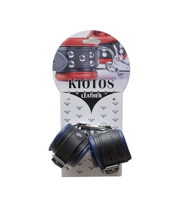 Kiotos Leather Kiotos Lederhandschellen 5 cm Blau | Stilvoll & komfortabel für aufregende Erlebnisse