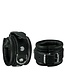 Kiotos Leather Kiotos Lederen Handboeien 5 cm Met Zachte Voering En D-Ring Zwart