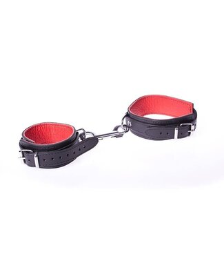 Kiotos Leather Adjustable Red Leather Handcuffs - Durable & Sexy Fun Accessory
