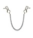Kiotos Leather Metalen Krokodillenklem 35 cm Met Verstelbare Schroef En Zilveren Ketting